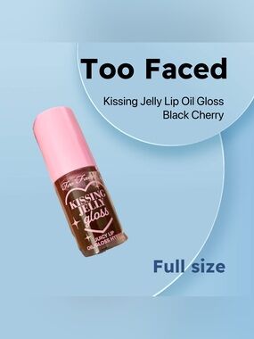 RARE⚡️🇺🇸🆕 NWOB TOO FACED |FULL| BLACK CHERRY Kissing Jelly Lip Oil Gloss*